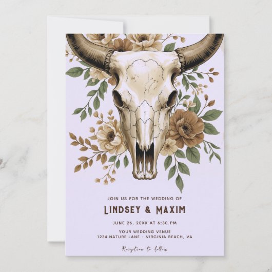 Rustikale Minimalistische Cream Earth Tones Hochze Einladung (Vorderseite)