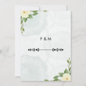 Rustikale Minimalistische Elegante Hochzeit Einlad Einladung (Rückseite)