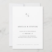 Rustikale Minimalistische Foto Hochzeit Einladung (Rückseite)