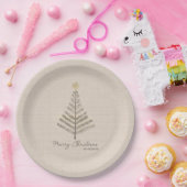 Rustikale Minimalistische Handgezeichnete Bäume We Pappteller (Party)