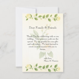 Rustikale Minimalistische Hochzeit Dankeskarte