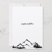 Rustikale Minimalistische Hochzeit Einladung (Rückseite)