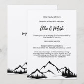 Rustikale Minimalistische Hochzeit Einladung (Vorne/Hinten)