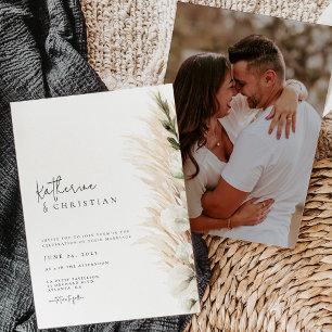 Rustikale Minimalistische Moderne Foto Hochzeit Ei Einladung