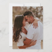 Rustikale Minimalistische Moderne Foto Hochzeit Ei Einladung (Rückseite)