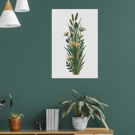 Rustikale Minimalistische Natur Kunst Poster (Wohnzimmer 1)