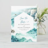 Rustikale Minimalistische Schönheits-Hochzeit Save The Date (Stehend Vorderseite)