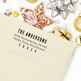 Rustikale Minimalistische Schreibmaschinenfamilie Permastempel