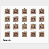 Rustikale Minimalistische Simplify-Wort-Kunst Quadratischer Aufkleber (Blatt)