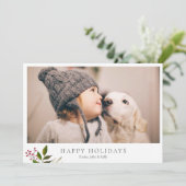 Rustikale Minimalistische Urlaubskarte Feiertagskarte (Stehend Vorderseite)