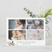 Rustikale Minimalistische Urlaubskarte Feiertagskarte (Stehend Vorderseite)