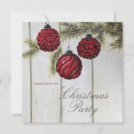 Rustikale Minimalistische Weihnachtsfeier Einladung