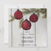 Rustikale Minimalistische Weihnachtsfeier Einladung (Rückseite)