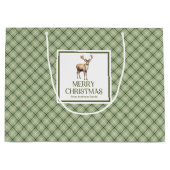 Rustikale Minimalistische Weihnachtsgeschenktasche Große Geschenktüte (Vorderseite)