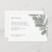 Rustikale Minimalistische Winter-Hochzeitskarte Begleitkarte (Vorne/Hinten)