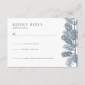 Rustikale Minimalistische Winter-Hochzeitskarten Begleitkarte (Vorderseite)