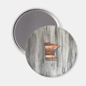 Rustikale Minnesota-Form Magnet (Vorderseite/Rückseite)