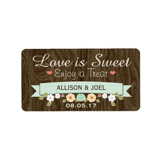 Rustikale Mint Boho Liebe ist Sweet Fevor Labels Adressaufkleber (Vorne)