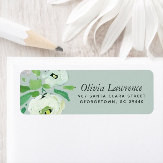 Rustikale Minze Abstrakte Rücksendeadressen-Aufkle (Insitu)