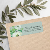 Rustikale Minze Abstrakte Rücksendeadressen-Aufkle