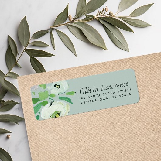 Rustikale Minze Abstrakte Rücksendeadressen-Aufkle