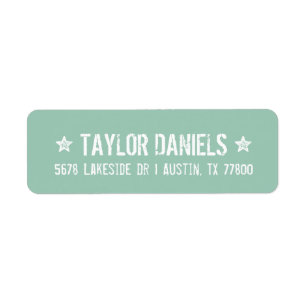 Rustikale Minze-Rücksendeadressen-Aufkleber