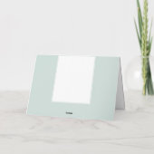 Rustikale Minze und braune Blumenzwiebelhochzeit V Dankeskarte (Rückseite)