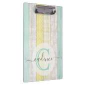 Rustikale Minze & Yellow Boho Geo Moderne Personal Klemmbrett (Rechts)