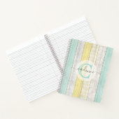 Rustikale Minze & Yellow Boho Geo Moderne Personal Notizblock (Innenseite)