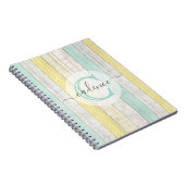 Rustikale Minze & Yellow Boho Geo Moderne Personal Notizblock (Rechte Seite)