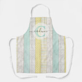 Rustikale Minze & Yellow Boho Geo Moderne Personal Schürze (Vorderseite)
