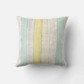 Rustikale Minze & Yellow Boho Geometric Moderne Hü Kissen (Rückseite)
