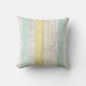 Rustikale Minze & Yellow Boho Geometric Moderne Hü Kissen (Vorderseite)