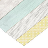 Rustikale Minze & Yellow Boho Geometric Moderne Hü Kurzer Tischläufer (Ecke)