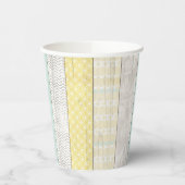 Rustikale Minze & Yellow Boho Geometric Moderne Hü Pappbecher (Links)