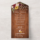 Rustikale Mischung aus Blumenzwiebeln All In One Einladung (Innen Boden)