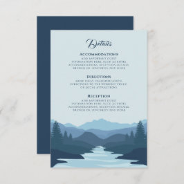 Rustikale Misty Mountains Hochzeitsdetails RSVP Karte