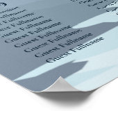 Rustikale Misty Mountains Hochzeitsdiagramm Poster (Ecke)