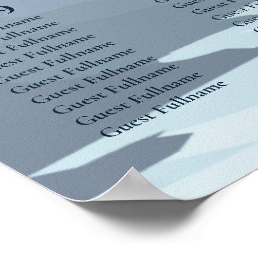 Rustikale Misty Mountains Hochzeitsdiagramm Poster (Ecke)