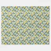 Rustikale Mittelmeergelbe Zitronen Erdfarben Fleecedecke (Vorderseite (Horizontal))