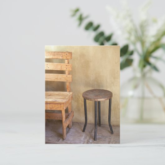 Rustikale Möbel Postkarte (Stehend Vorderseite)