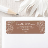 Rustikale Mocha Mousse Classic Wedding Rücksendead (Insitu)
