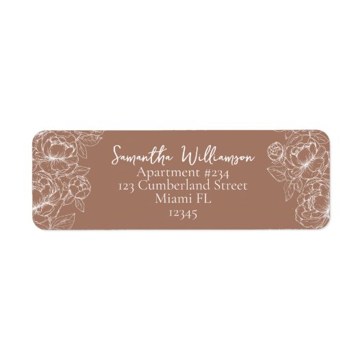 Rustikale Mocha Mousse Classic Wedding Rücksendead (Vorne)