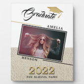Rustikale Moderne 2022 Graduate Foto Abschluss Fotoplatte (Vorderseite)