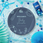 Rustikale, moderne Babydusche Pappteller (Party)
