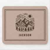 Rustikale moderne Berg-Anpassung  Mousepad (Vorne)