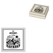 Rustikale moderne Berge benutzerdefiniert Gummistempel (Stempel)