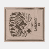 Rustikale moderne Berge Custom Fleecedecke (Vorderseite (Horizontal))