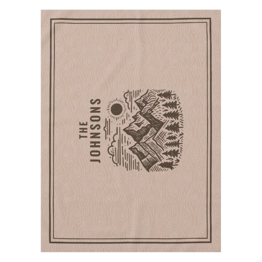 Rustikale moderne Berge individuell Tischdecke (Vorderseite)