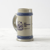 Rustikale moderne Berge individuelle Trauzeugen Bierglas (Vorderseite Links)